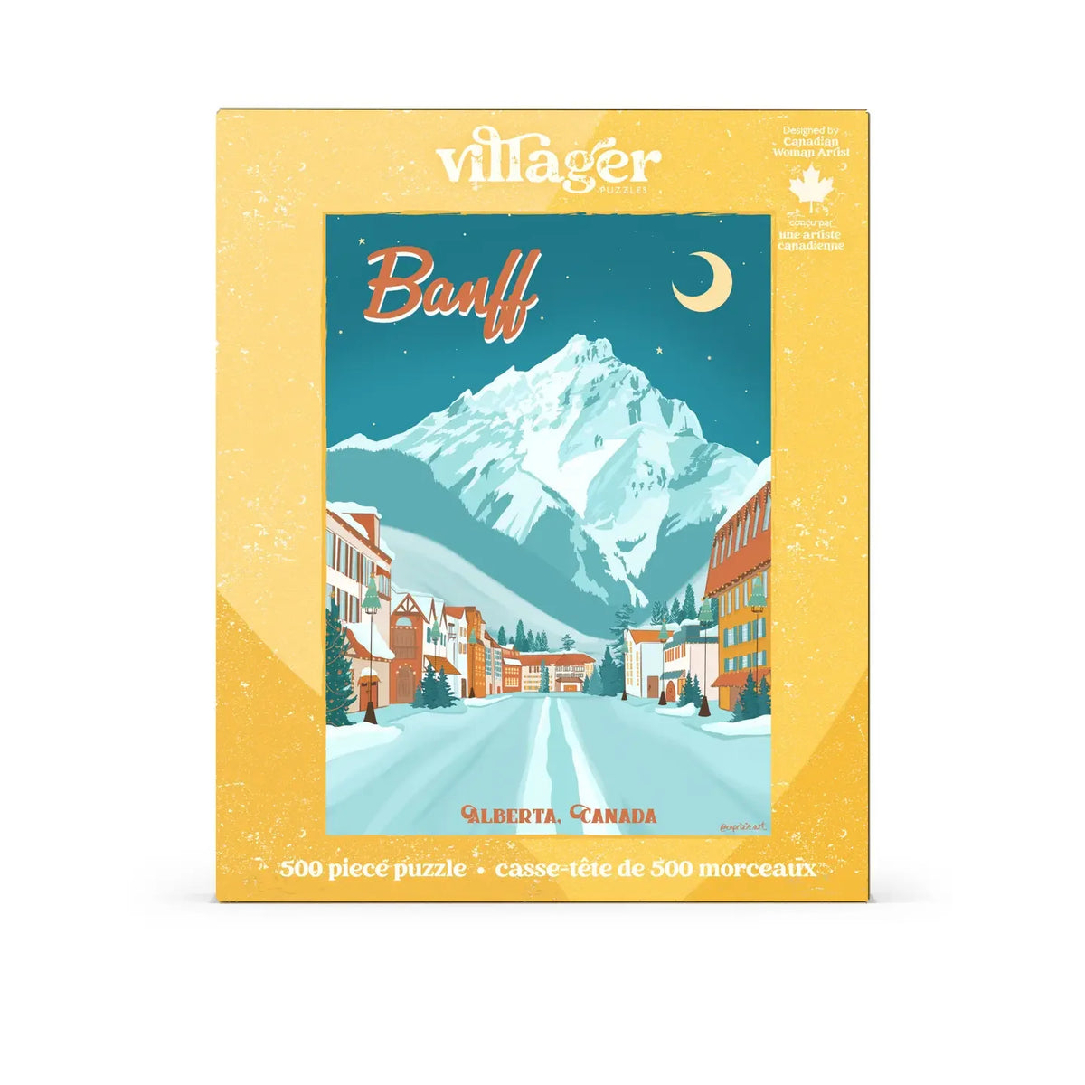 Banff Moonlight 500 Piece Puzzle by Villager Puzzles