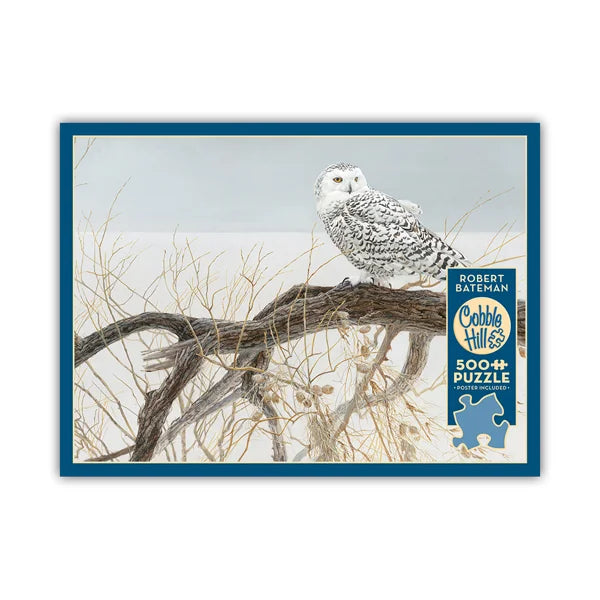 Fallen Willow Snowy Owl 500 Piece Jigsaw Puzzle By Cobble Hill - Puzazzled
