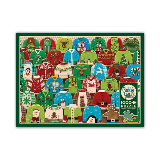 Ugly Xmas Sweaters 1000 Piece Jigsaw Puzzle By Cobble Hill - Puzazzled