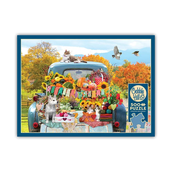 Country Truck in Autumn 500 Piece Jigsaw Puzzle By Cobble Hill - Puzazzled