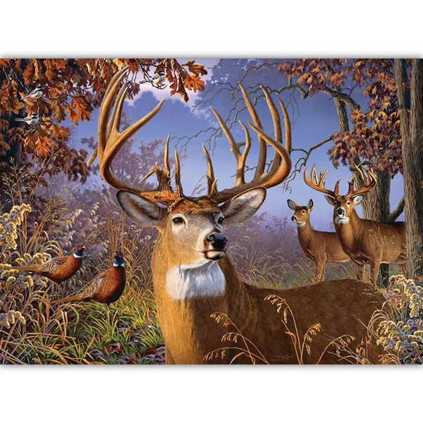 Deer and Pheasant 1000 Piece Puzzle by Jack Pine